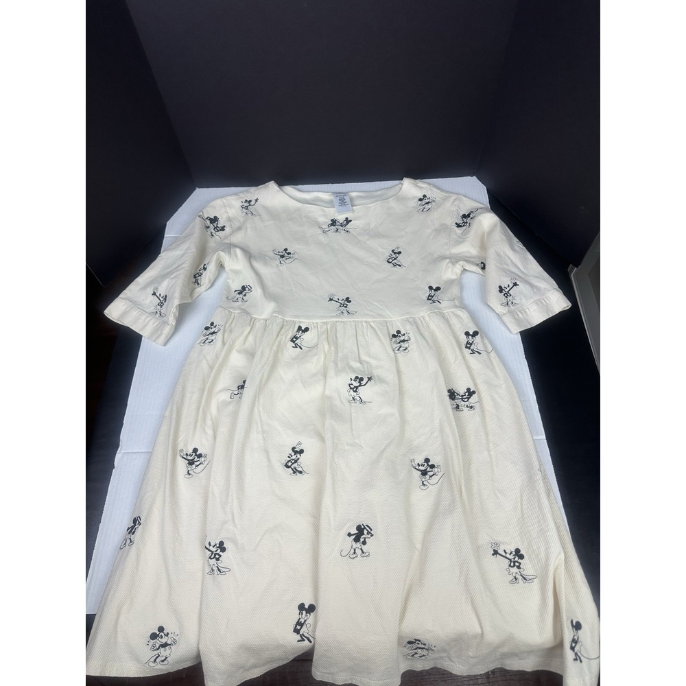 Disney Parks Mickey & Minnie Mouse Vintage-Style Dress M Cream Size Medium